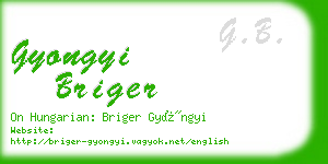 gyongyi briger business card